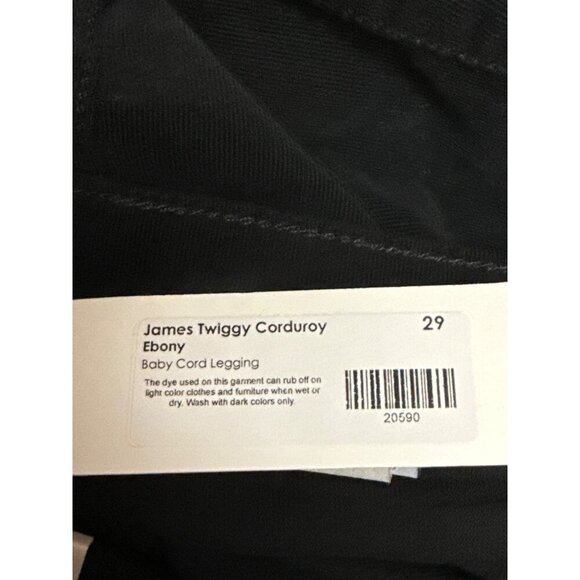 James Jeans Twiggy Women's Corduroy Pants Baby Cord Ebony Black  Size 29 NEW - Picture 12 of 12